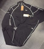 TUTA COMPLETA FILA CON ZIP LOGO LATO CUORE CUCITO E BORDINI BIANCHI LATERALI