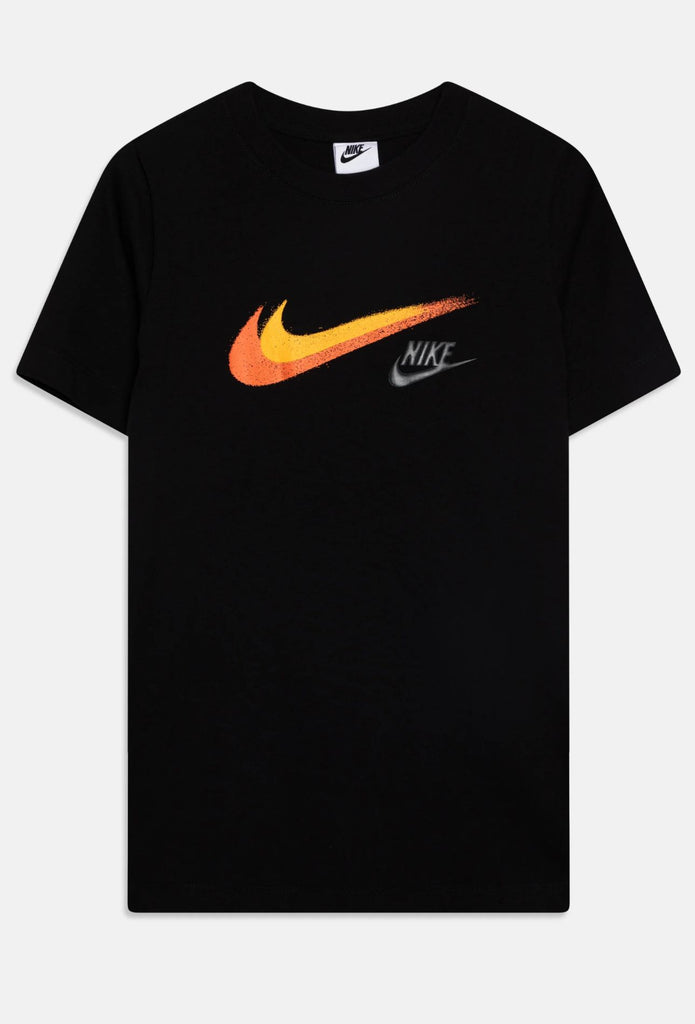 T-SHIRT NIKE CON LOGO CENTRALE ARANCIONE SFUMATO