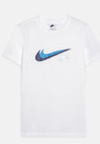 T-SHIRT NIKE CON LOGO CENTRALE CELESTE SFUMATO