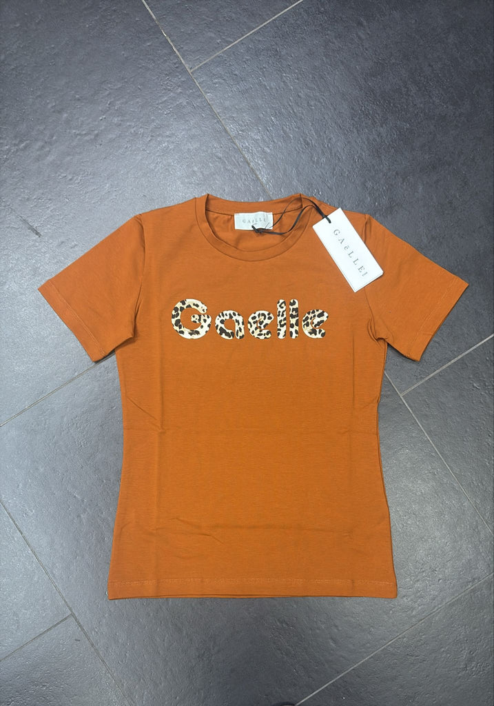 T-SHIRT GAELLE SCRITTA LEOPARDATA GRANDE