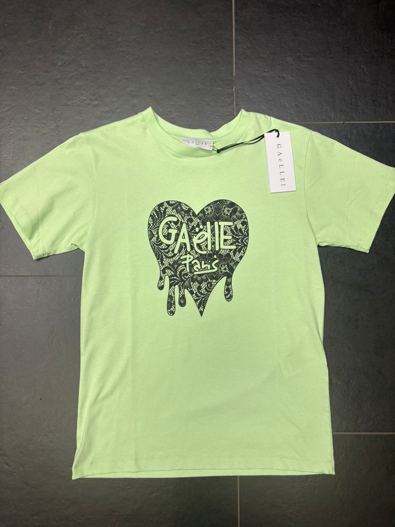 T-SHIRT GAELLE LOGO CUORE MERLETTO E SCRITTA INTERNA