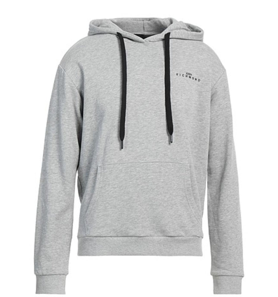 FELPA RICHMOND UOMO COTONE CON CAPPUCCIO LOGO GOMMA LATO CUORE