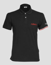 POLO ICEBERG LOGO LATO CUORE E BORDO MANICA ROSSO
