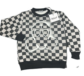 FELPA BUTNOT BAMBINO FELPATA CON TESCHIO BIANCO, GIROCOLLO