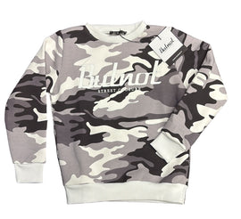 FELPA BUTNOT BAMBINO FELPATA CON SCRITTA CENTRALE E STAMPA MILITARE