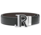 CINTURA RICHMOND CON SIGLA JR ARGENTO-NERO