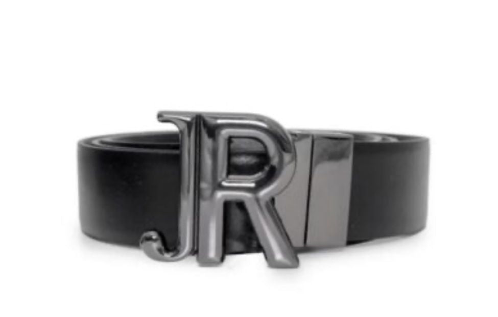 CINTURA RICHMOND CON INIZIALI NERE LUCINE SULLA CHIUSURA