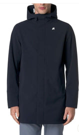 GIUBBINO K-WAY THOMAS BONDED CON CAPPUCCIO E LOGO GOMMATO