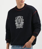 FELPA TOMMY HILFIGER UOMO GARZATA GIROCOLLO CON SCUDETTO CENTRALE CUCITO