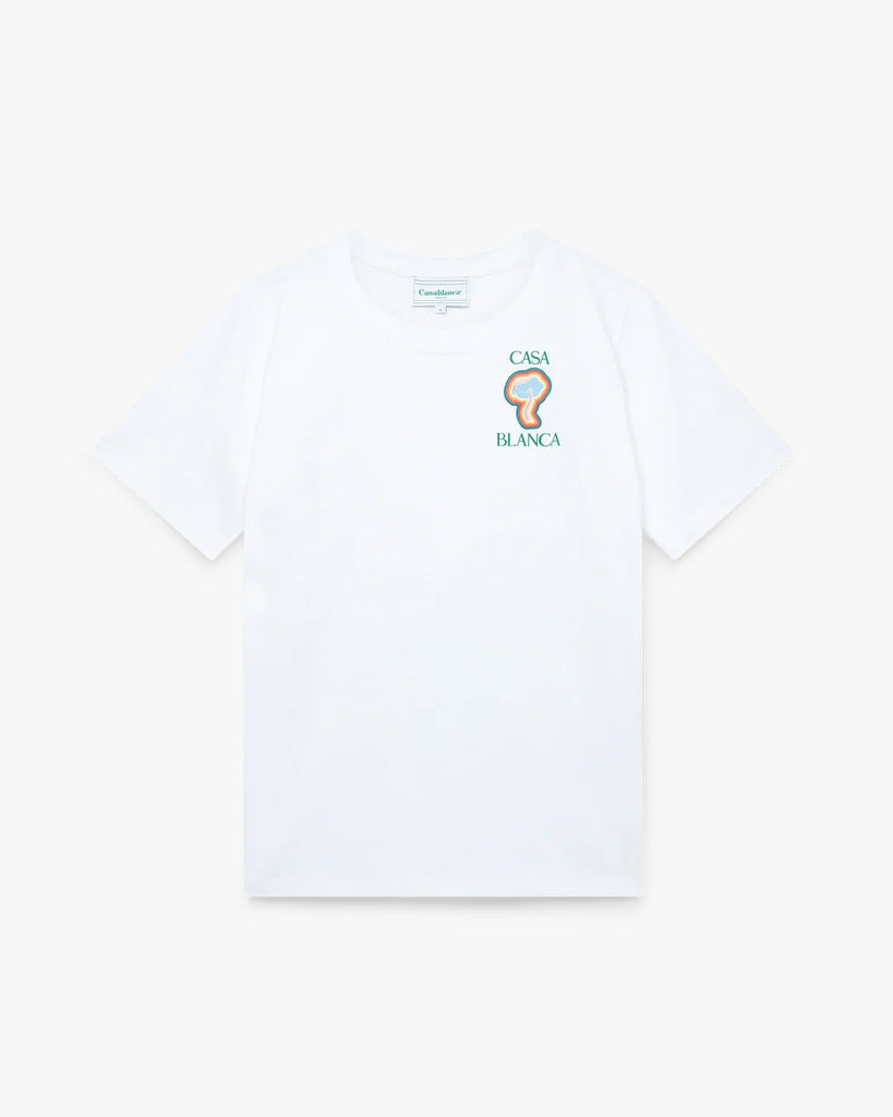 T-SHIRT CASABLANCA CON LOGO FUNGO LATO CUORE