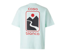 Carica l&#39;immagine nel visualizzatore di Gallery, T-SHIRT CASABLANCA UNISEX COTONE QUADRO CON PAESAGGIO LATO CUORE E RETRO GRANDE
