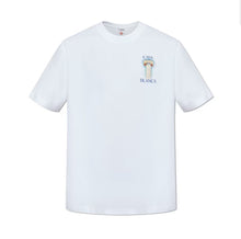 Carica l&#39;immagine nel visualizzatore di Gallery, T-SHIRT CASABLANCA LOGO LATO CUORE E RETRO ROMBO CON DISEGNO ASTRATTO