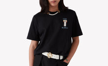 Carica l&#39;immagine nel visualizzatore di Gallery, T-SHIRT CASABLANCA LOGO LATO CUORE E RETRO ROMBO CON DISEGNO ASTRATTO