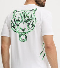 Carica l&#39;immagine nel visualizzatore di Gallery, T-SHIRT PLEIN SPORT UOMO COTONE CON TIGRE RETRO VERDE