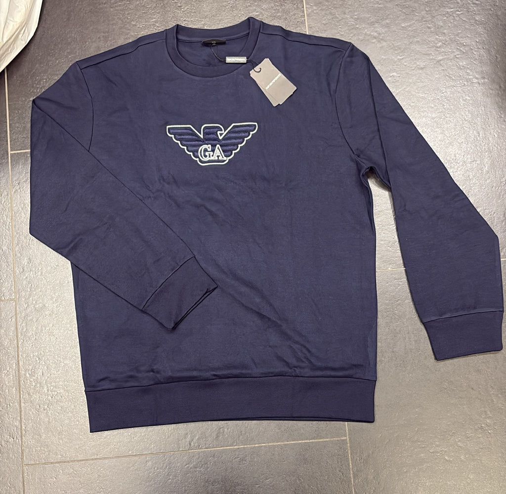 FELPA ARMANI UOMO COTONE CENTRALE CUCITO