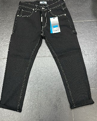 JEANS CIANOTIC UOMO BAGGY CON BOTTONI E CUCITURE BIANCHE