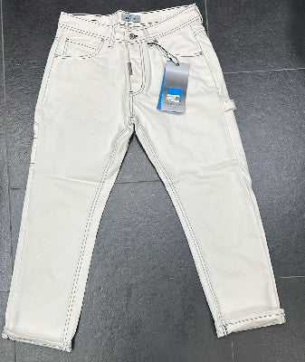 JEANS CIANOTIC UOMO BAGGY CON BOTTONI E CUCITURE NERE