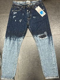 JEANS CIANOTIC UOMO BAGGY CON SFUMATURA GAMBE E TOPPE