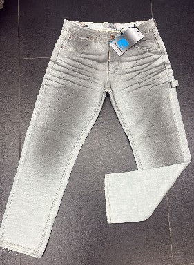 JEANS CIANOTIC FIT WEBBER SBIADITO CON BOTTONI