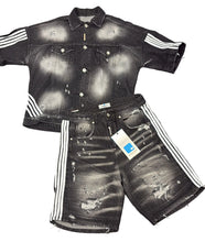 Carica l'immagine nel visualizzatore di Gallery, COMPLETO CIANOTIC JEANS CORDEST STRIPES BLACK