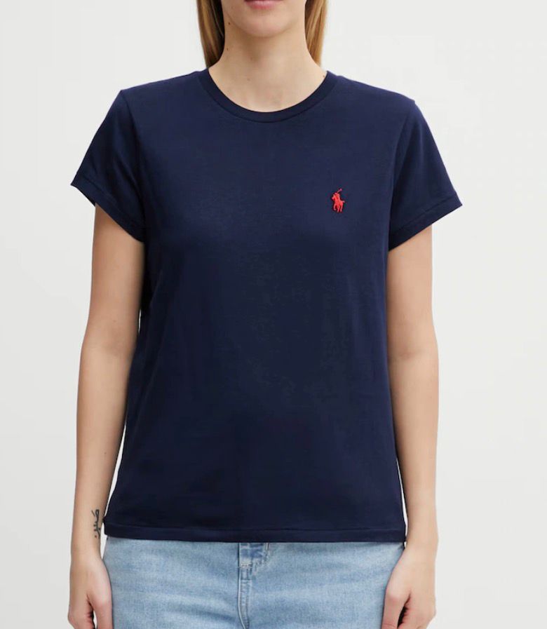 T-SHIRT RALPH LAUREN CON LOGO LATO CUORE ROSSO CUCITO