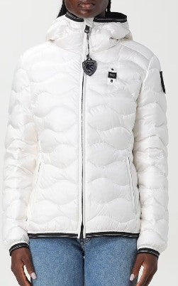 GIUBBINO BLAUER DONNA PIUMINO LOGO BRILLANTINATO ONDA