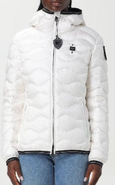 GIUBBINO BLAUER DONNA PIUMINO LOGO BRILLANTINATO ONDA
