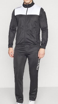 TUTA COMPLETA KAPPA UOMO ACETATA  BICOLOR BIANCO/NERO