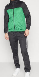 TUTA COMPLETA KAPPA UOMO ACETATA  BICOLOR VERDE/NERO