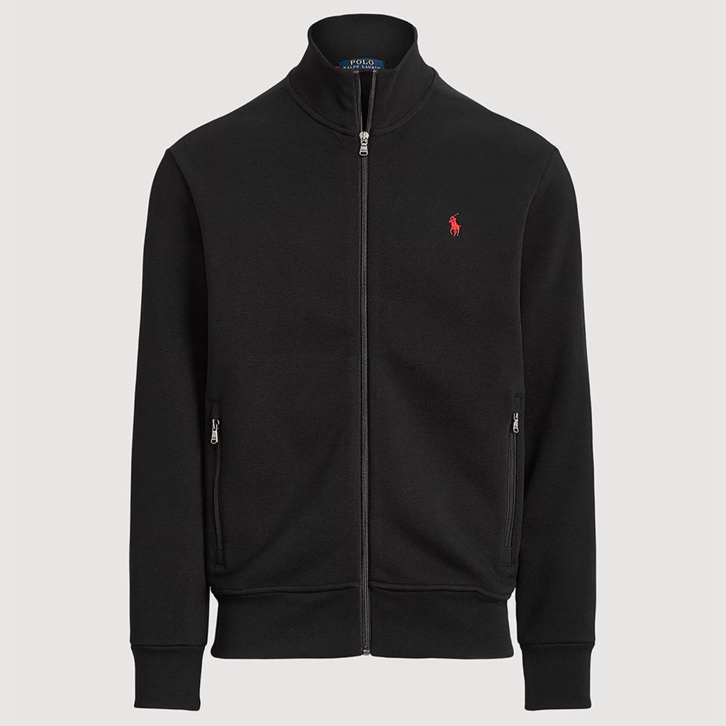 FELPA RALPH LOUREN CON LOGO ROSSO LATO CUORE E ZIP