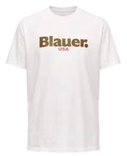 Carica l'immagine nel visualizzatore di Gallery, T-SHIRT BLAUER CON SCRITTA CENTRALE E USA