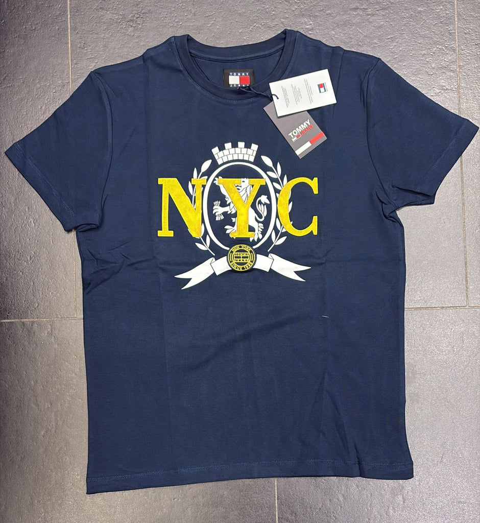 T-SHIRT TOMMY HILFIGER SCRITTA CENTRALE GIALLA NYC