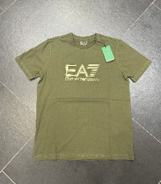 T-SHIRT ARMANI CON LOGO GRANDE CENTRALE ORO