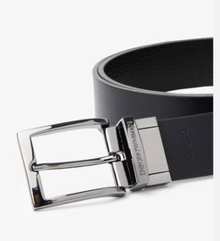 CINTURA EMPORIO ARMANI CHIUSURA ACCIAIO , LUCIDA
