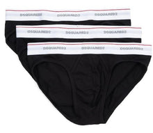 Carica l'immagine nel visualizzatore di Gallery, SLIP DSQUARED UOMO COTONE CON MOLLA E SCRITTA PICCOLA  BRIF TRIPACK