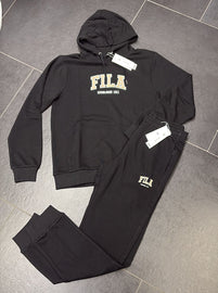 TUTA COMPLETA FILA CON CAPPUCCIO E SCRITTA CENTRALE BEIGE