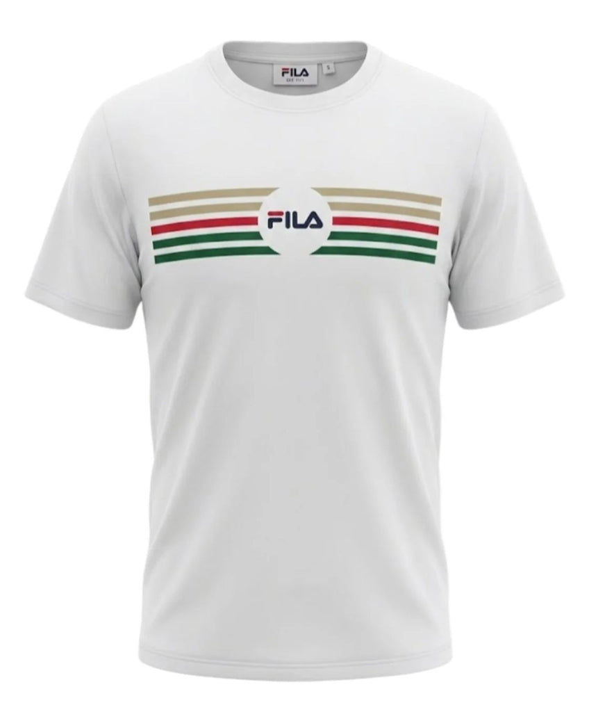 T-SHIRT FILA CON STRISCE COLORATE CENTRALI