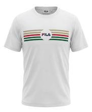 Carica l'immagine nel visualizzatore di Gallery, T-SHIRT FILA CON STRISCE COLORATE CENTRALI