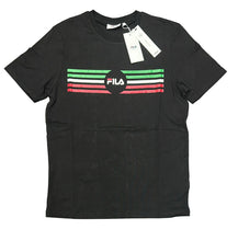Carica l'immagine nel visualizzatore di Gallery, T-SHIRT FILA CON STRISCE COLORATE CENTRALI