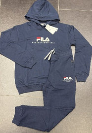 TUTA COMPLETA FILA  UNISEX COTONE CON SCRITTA CENTRALE E CAPPUCCIO