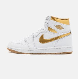 SCARPA AIR JORDAN1 RETRO HI OG BIANCO ORO