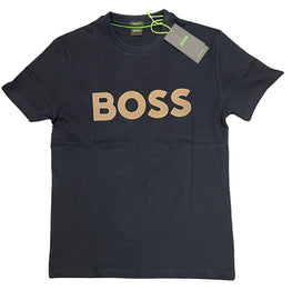 T-SHIRT BOSS CON LOGO GARZATO CENTRALE DI GOMMA