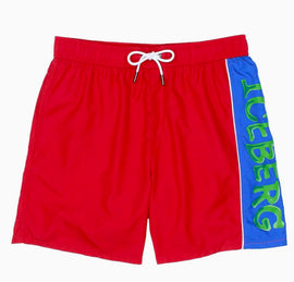 COSTUME ICEBERG CON FASCIA LATERALE COLORATA E SCRITTA