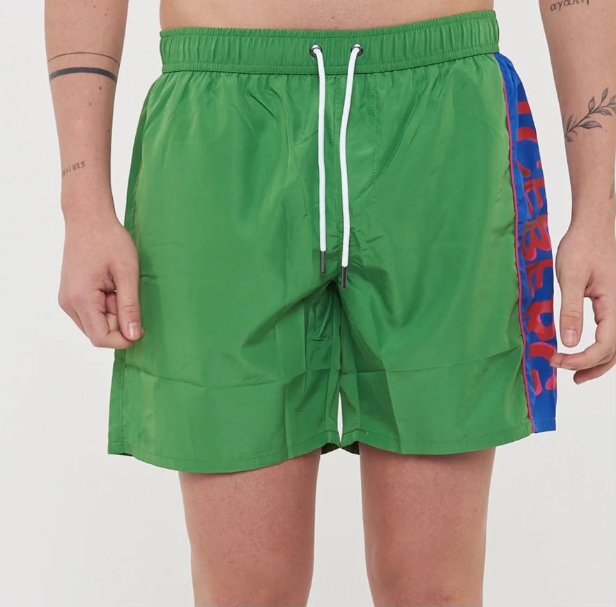 COSTUME ICEBERG CON FASCIA LATERALE COLORATA E SCRITTA