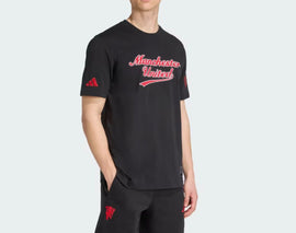 COMPLETO ADIDAS MANCHESTER UNITED SCRITTA RICAMATA ROSSA CENTRALE
