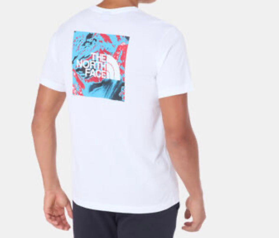 T-SHIRT THE NORTH FACE CON LOGO LATO CUORE E RETRO SFONDO COLORATO