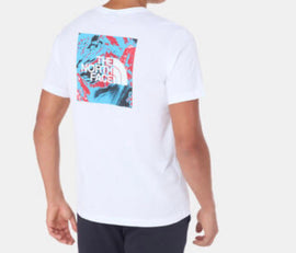 T-SHIRT THE NORTH FACE CON LOGO LATO CUORE E RETRO SFONDO COLORATO