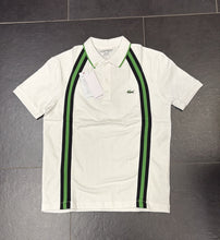 Carica l'immagine nel visualizzatore di Gallery, POLO LACOSTE CON BANDE LATERALI VERDE-NERE