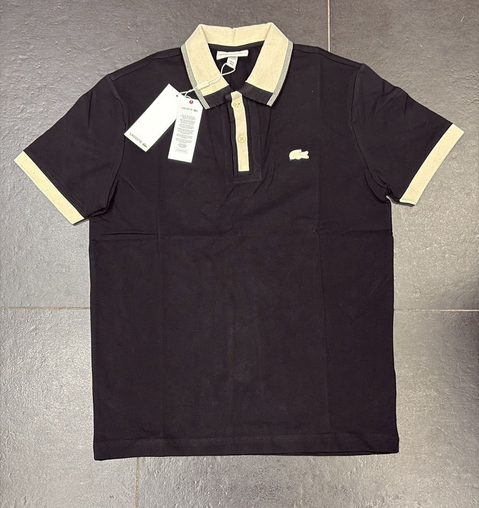 POLO LACOSTE CON COLLETTO E LOGO BEIGE