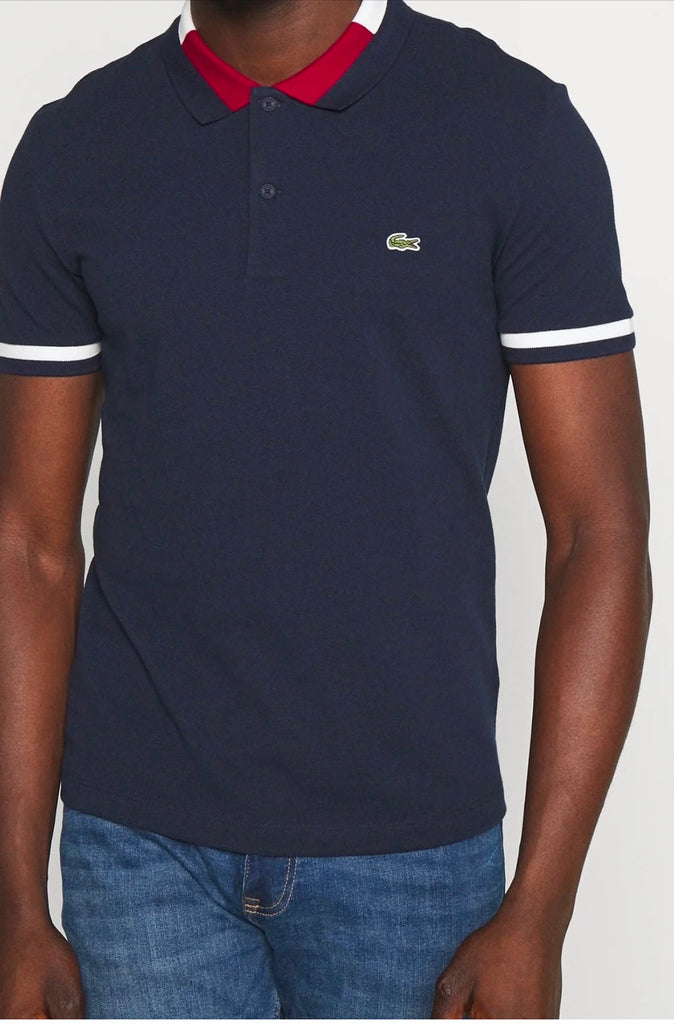 POLO LACOSTE COLLETTO ROSSO